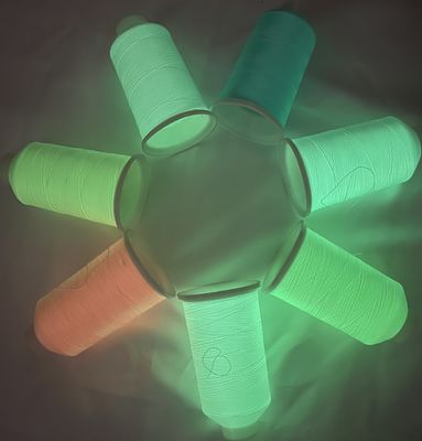 150D Glow In The Dark Yarn Crochet Verde Fio de bordado luminoso