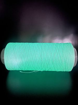 Poliéster Fluorescente de tricô Fio Calçado Branco Superior Brilhante