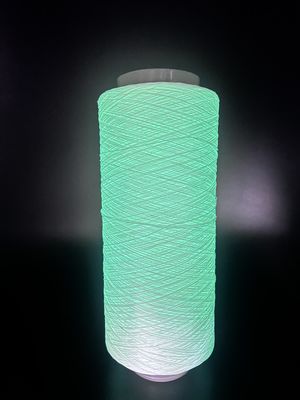 Material de poliéster de fio branco luminoso com 8 horas de tempo de brilho