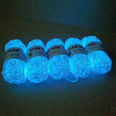150D 2mm Glow Dark Yarn Glow Green In The Dark Knitting Wool (Glória em Lata de tricô escura)