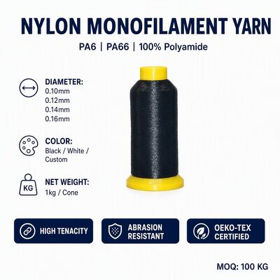 0.15MM 0.18MM 0.20MM 100G 200G 400G 1000G Nylon Polyamide MONO Yarn Factory Venda direta
