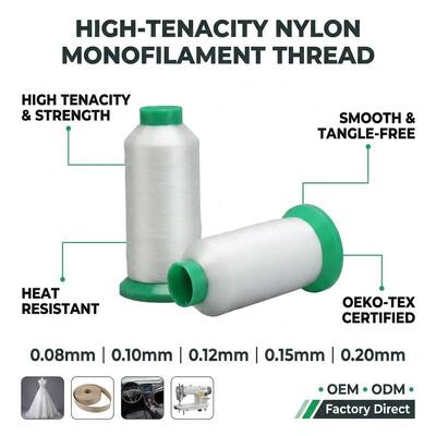 60D 80D 100D 0.08MM 0.10MM 0.12MM 0.14MM Cone Y Poliamida Fio Monofilamento 100% Fio Monofilamento de Nylon Fio Mono Fábrica