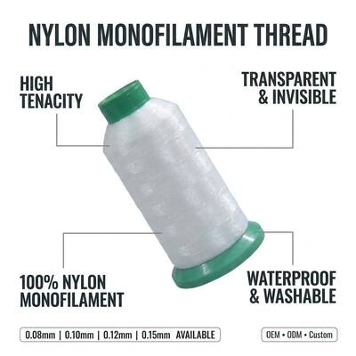 60D 80D 100D 0.08MM 0.10MM 0.12MM 0.14MM Cone Y Poliamida Fio Monofilamento 100% Fio Monofilamento de Nylon Fio Mono Fábrica